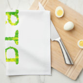 Linge De Cuisine Police verte et jaune du Brésil (Quart Plié)