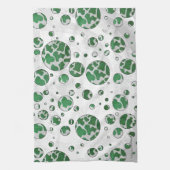 Linge De Cuisine Polis Dot Vache vert et blanc Impression (Vertical)