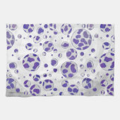 Linge De Cuisine Polka blanc et violet dalmate (Horizontal)