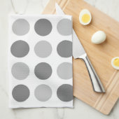 Linge De Cuisine Polka Dot Gris (Quart Plié)