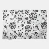 Linge De Cuisine Polka Dot Leopard Design noir et blanc (Horizontal)