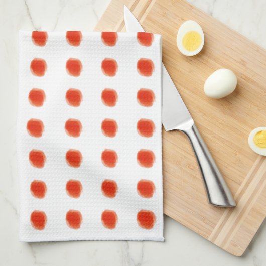 Linge De Cuisine Polka - Dot Orange (Quart Plié)