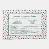 Linge De Cuisine Polka Dot Rose Green Recette Noël (Horizontal)