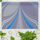 Linge De Cuisine Polka gris cendré bleu Pointe Texture Art Imprimer (Plié)