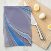 Linge De Cuisine Polka gris cendré bleu Pointe Texture Art Imprimer (Quart Plié)