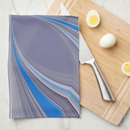 Linge De Cuisine Polka gris cendré bleu Pointe Texture Art Imprimer (Quart Plié)