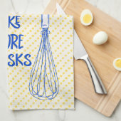 Linge De Cuisine Polka Jaune Point : Prendre Plus De Whisks (Quart Plié)