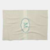 Linge De Cuisine Polkadot Motif-Monogramme (Horizontal)