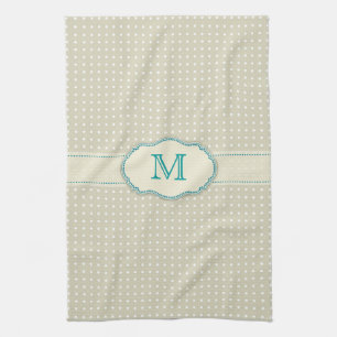 Linge De Cuisine Polkadot Motif-Monogramme