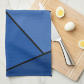 Linge De Cuisine Polygones bleus abstraits (Quart Plié)