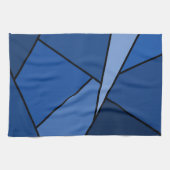 Linge De Cuisine Polygones bleus abstraits (Horizontal)