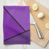 Linge De Cuisine Polygones violets abstraits (Quart Plié)