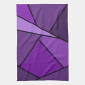 Linge De Cuisine Polygones violets abstraits (Vertical)