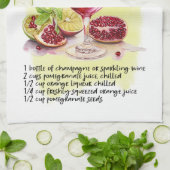 Linge De Cuisine Pomegranate Champagne Punch Recette vacances (Plié)