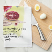 Linge De Cuisine Pomegranate Champagne Punch Recette vacances (Quart Plié)