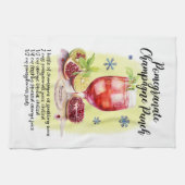 Linge De Cuisine Pomegranate Champagne Punch Recette vacances (Horizontal)