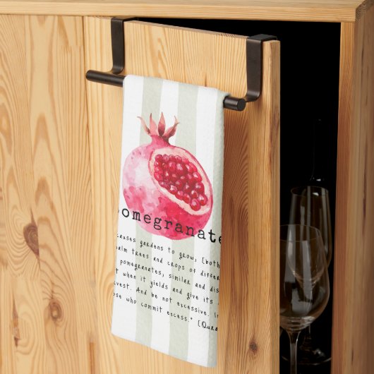 Linge De Cuisine Pomegranate - Quran Verse (Pliage en tiers)