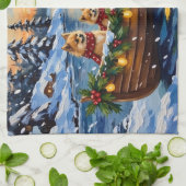 Linge De Cuisine Pomeranian Christmas Boat Holiday (Plié)