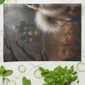 Linge De Cuisine Pomeranian Halloween Épouvantable (Plié)