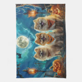Linge De Cuisine Pomeranian Halloween Épouvantable (Vertical)