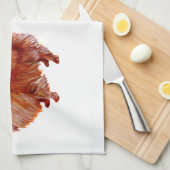 Linge De Cuisine Poméranien rouge (Quart Plié)