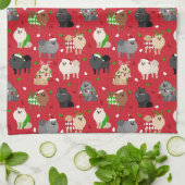 Linge De Cuisine Poméraniens de Noël (Plié)