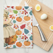 Linge De Cuisine Pomme sculptée et Halloween Citrouille coloré (Quart Plié)