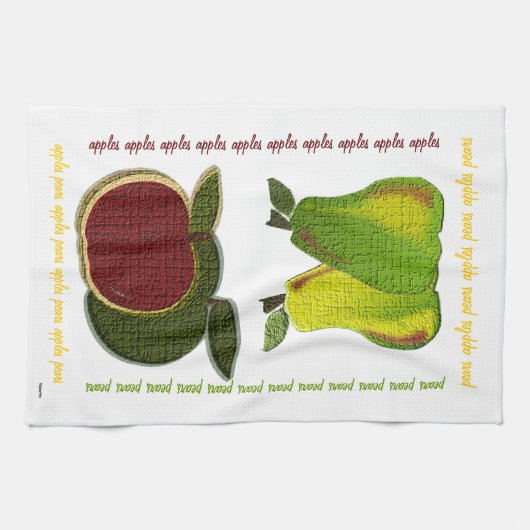 Linge De Cuisine Pommes dans les poires (Horizontal)