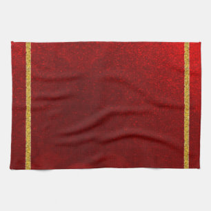 Linge De Cuisine Pommes de Caramel Rouge Or