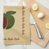 Linge De Cuisine Pommes peintes (foe) (Quart Plié)