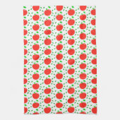 Linge De Cuisine Pommes rouges et feuilles vertes (Vertical)