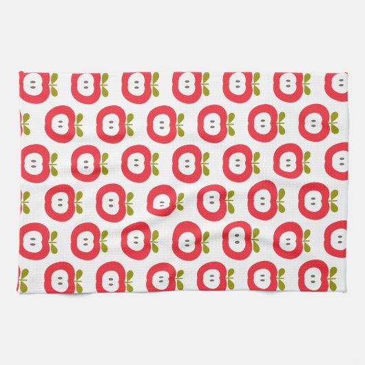 Linge De Cuisine Pommes rouges mignonnes (Horizontal)