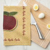 Linge De Cuisine Pommes texturées (or) (Quart Plié)