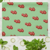 Linge De Cuisine Pommes Vertes Rouges Campagne (Plié)