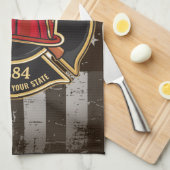 Linge De Cuisine Pompier NOM Pompier Pompier Département d'incendie (Quart Plié)