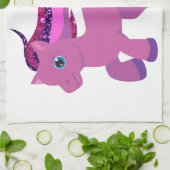 Linge De Cuisine poney pourpre kawaii (Plié)