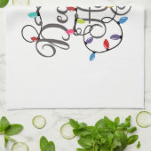 Linge De Cuisine pont des halls lumières de Noël (Plié)