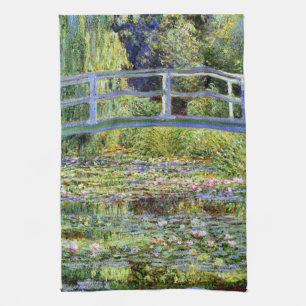 Linge De Cuisine Pont japonais Fine Monet & Water-Lily Pond