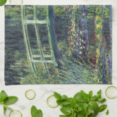 Linge De Cuisine Pont sur l'étang Nénuphar par Claude Monet (Plié)