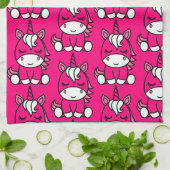 Linge De Cuisine Pony de licorne rose (Plié)