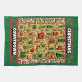 Linge De Cuisine Poodle Compte à rebours Noël Calendrier des Avent (Horizontal)