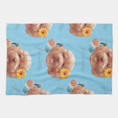 Linge De Cuisine Poodle de jouet avec Fleur et Illustration télépho (Horizontal)