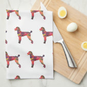 Linge De Cuisine Poodle Geo Silhouette Multi (Quart Plié)