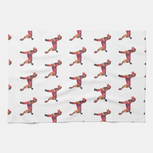 Linge De Cuisine Poodle Geo Silhouette Multi (Horizontal)