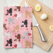 Linge De Cuisine Poodle Valentine Pattern (Quart Plié)