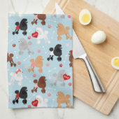 Linge De Cuisine Poodle Valentine Pattern Kitchen Towel (Quart Plié)