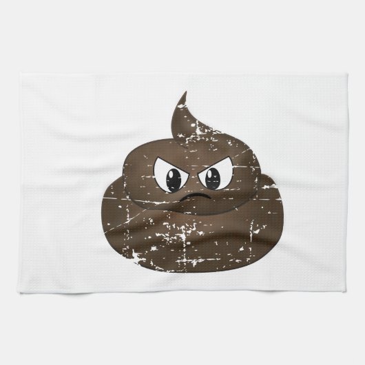 Linge De Cuisine Poop de dessin en colère (Horizontal)