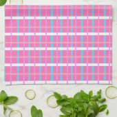 Linge De Cuisine Pop à carreaux rose (Plié)