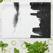 Linge De Cuisine Pop Art Black White New York City (Plié)