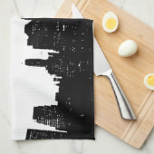 Linge De Cuisine Pop Art Black White New York City (Quart Plié)